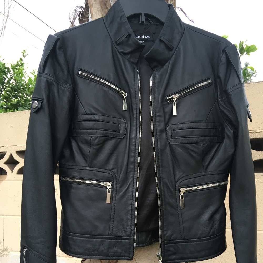 BEBE leather jacket M